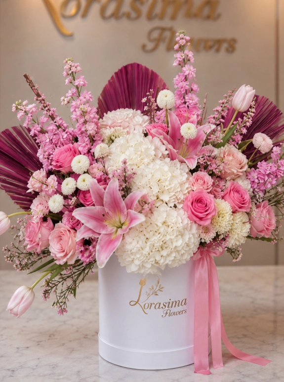 Lorasima Premium Pembe Lilyum Kutusu